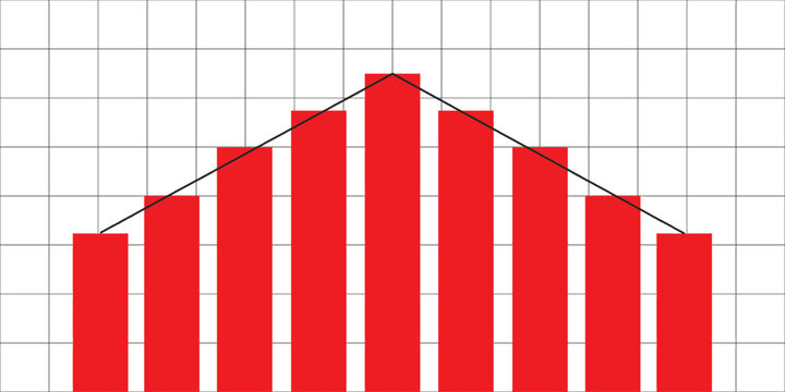 red chart vektor. chart poin. baground chart for presentation,bisnis, office, board, crypto, stock market
