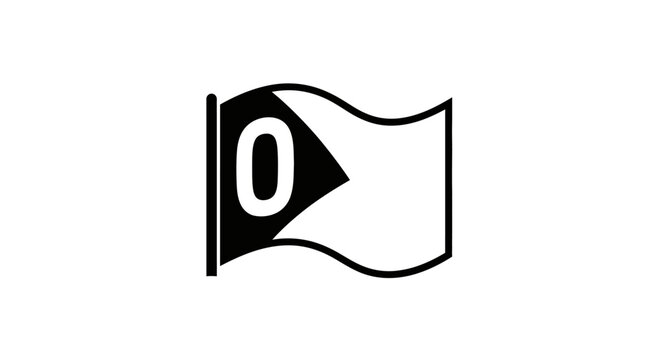 Nautical Signal Flag Zero 0 - International Maritime Code