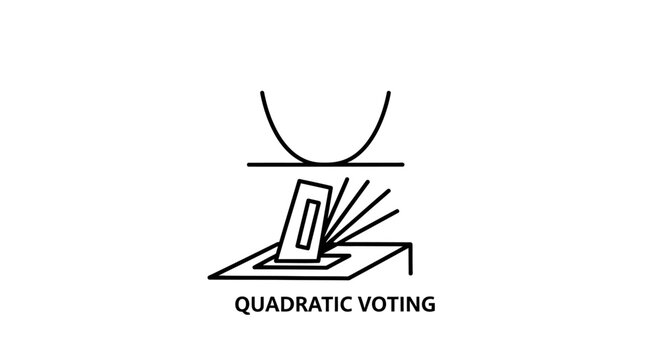 Quadratic Voting Concept Icon, Decision Making, Democracy, Business Strategy