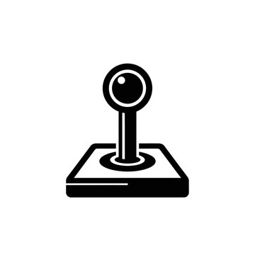 Retro Joystick Icon - Vintage Video Game Controller Symbol