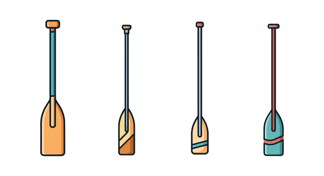 Rowing Oar Line art vector creative abstract decorative illustration