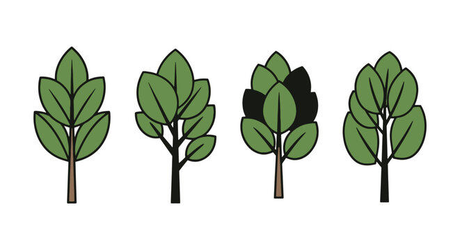 RubberTree Line art vector modern abstract creative