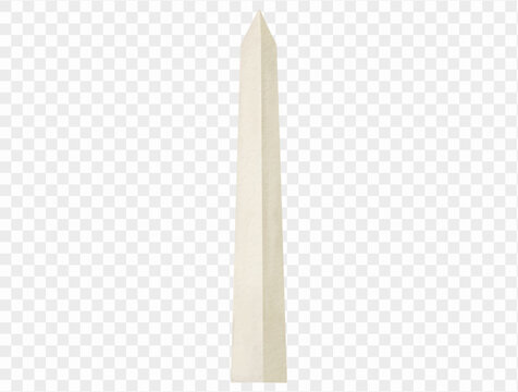 Watercolor Washington monument obelisk patriotic architecture illustration Vector.