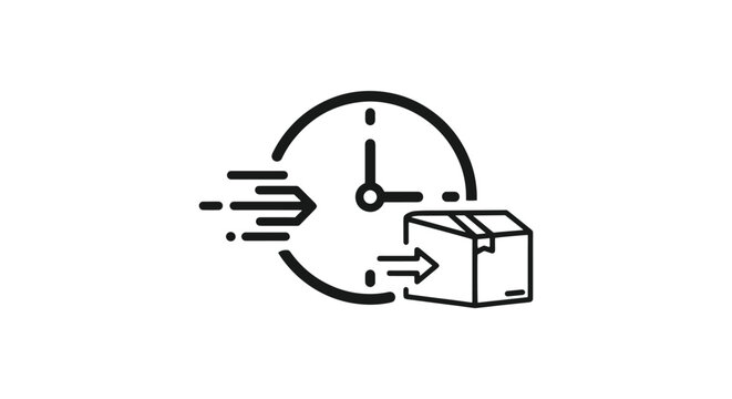 same day delivery Line art clean abstract illustration
