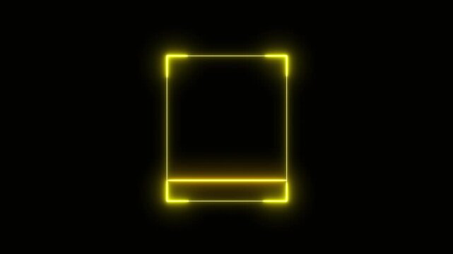 scanner icon animation isolated scanner neon shine icon animation.fingerprint biometric scanning animation. Biometric scanning animation showing neon fingerprint icon
