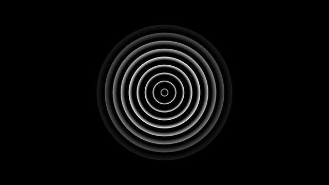 White circle, signal, map, military target (Loopable)+Chroma key - Stock Video on white background