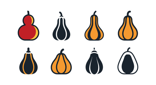Pointed Gourd Line art vector abstract minimal modern illustration