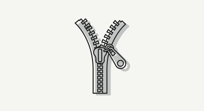 Open zipper reveal concept with halftone pattern design