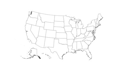 Fototapeta premium Maps of the United States