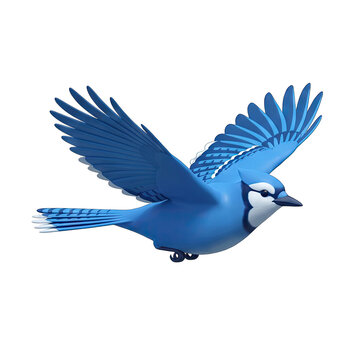 Blue Jay in Flight
