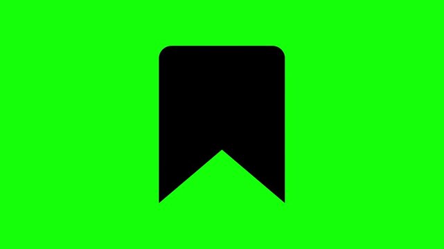 Bookmark icons on a green screen background, representing saving or favoriting content.