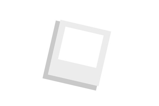 Soft gray instant photo card with transparent center.