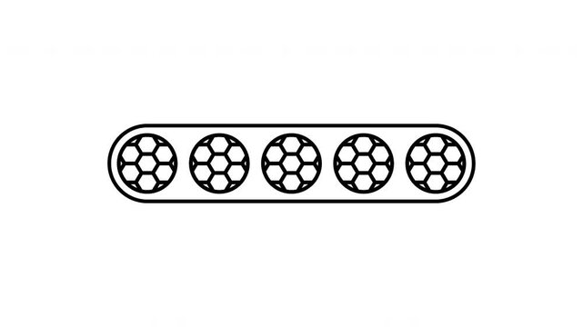 Cute loading ball animation on white backgrounds