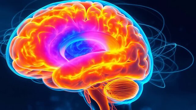 Color-Mapped fMRI Brain Activation During Hand Grip