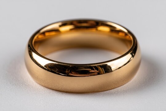 golden wedding band with intricate design