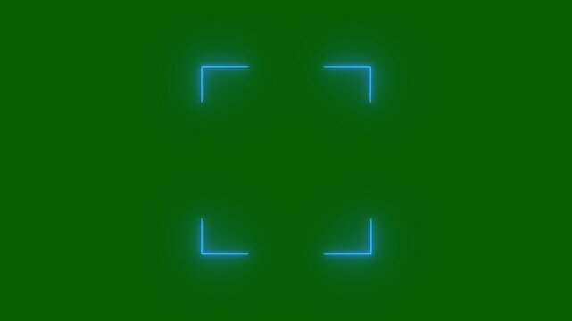Scanner QR Code animation on green screen. glowing futuristic barcode scanning interface, neon scan sign, quick response code scanner and chroma key isolated background 4k video loop.