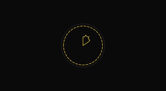 Animated cursor click with circular loading progress bar overlay animation