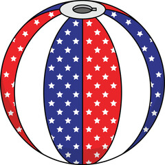 Happy independence day american flag patterned rugby ball