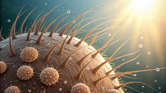 Microscopic view of a dust mite