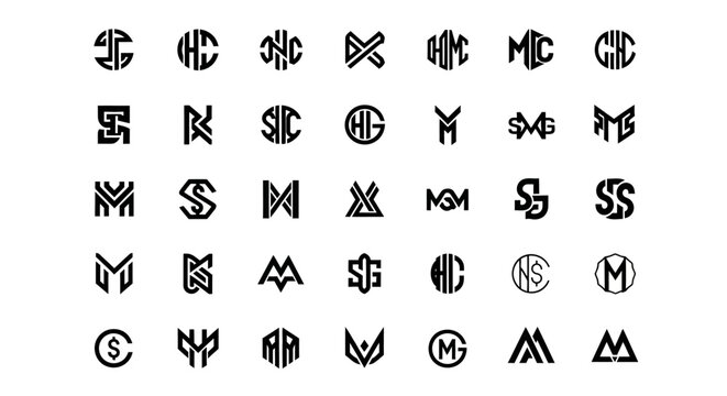 Monogram Logo Collection: Creative Initials & Letter Combinations for Branding