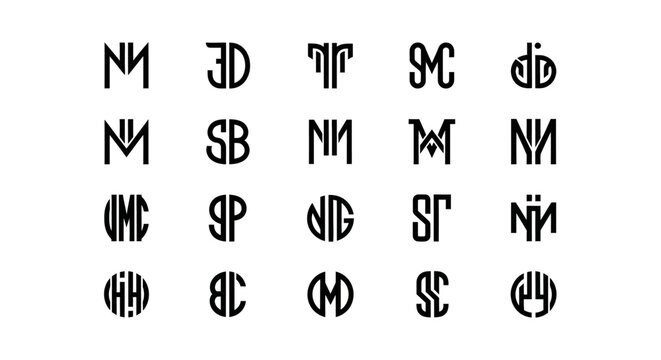 Monogram Letters Collection: Unique Alphabet Designs, Initials, Branding & Identity