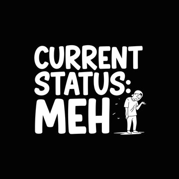 Man with Meh Expression Standing Alone.