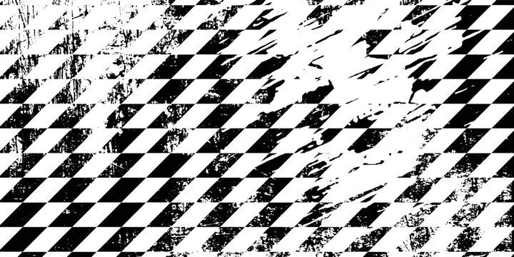 Racing flag sport background horizontal grunge checkered pattern vector design with empty space