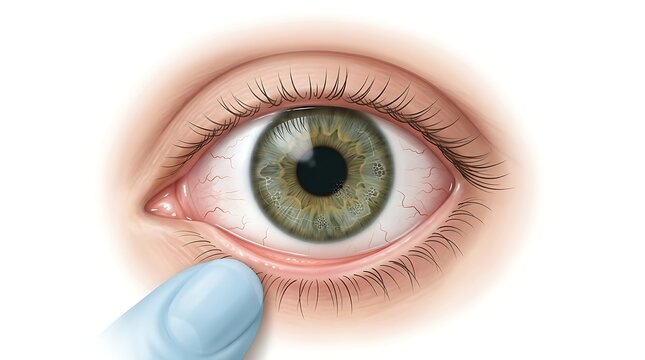 Dry Eye Syndrome Ophthalmology Healthcare Concept Illustration