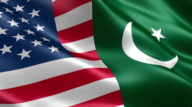 usa pakistan waving flags military aid terrorism strategy concept