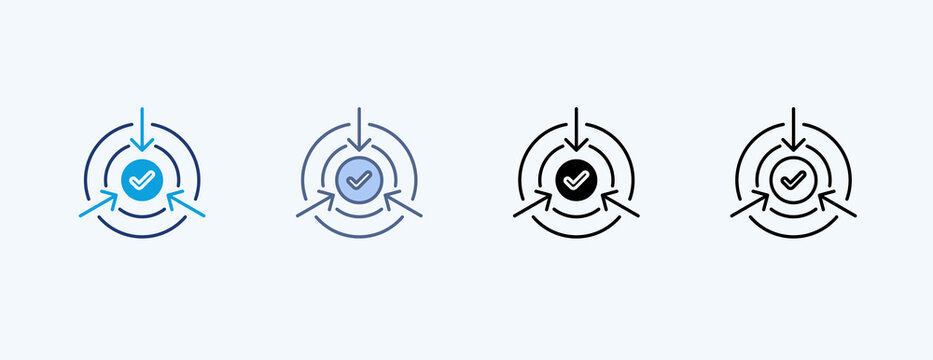 Implementation Multiple Icon Illustration Vector