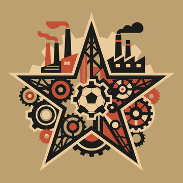 Soccer championship tournament logo retro style