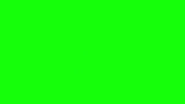 Animated hand cursor clicking on a vibrant green background with sparkles