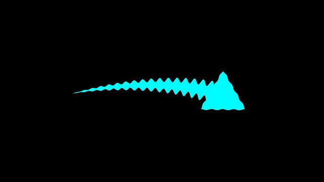 Dynamic cyan energy trail overlay with cinematic glowing streak and abstract motion effect for transitions, action scenes, and professional video production, alpha channel