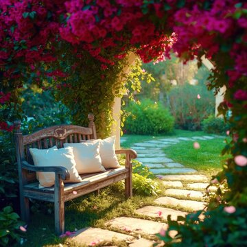 bench in the garden