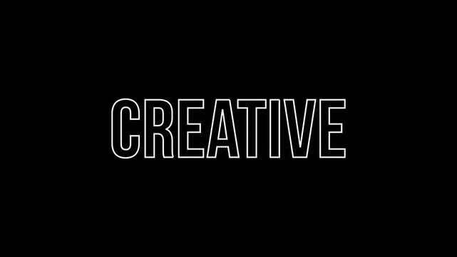 creative outline stroke text animation