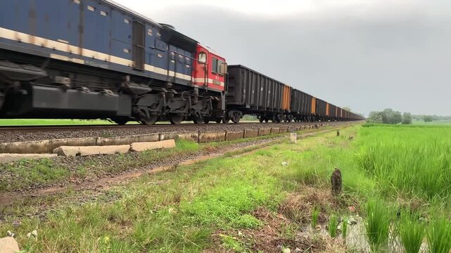 freight train on the railway