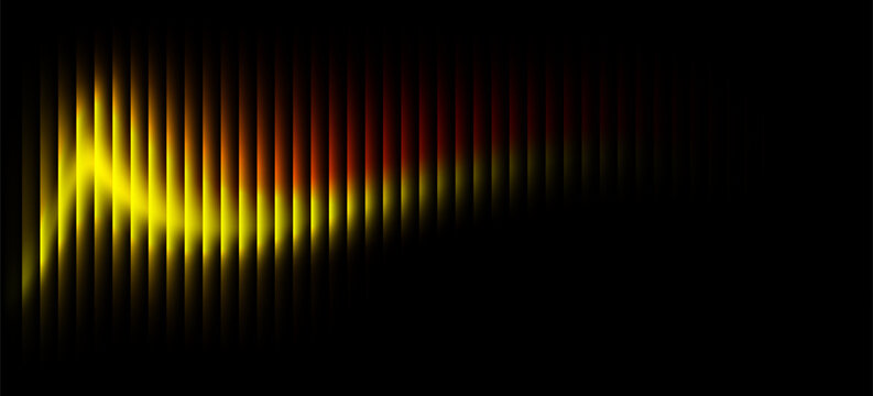 Glassy yellow gradient on a dark background with a luminous abstract design.eps 10