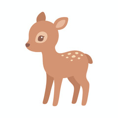 Fototapeta premium Cute kawaii deer standing vector illustration