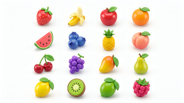 Colorful 3D geometric shapes and objects collection vector illustration