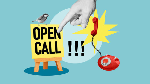 Open Call Announcement Concept for Creative Projects, Recruitment, Grant Applications, Auditions, Startup Opportunities and Public Participation Campaigns