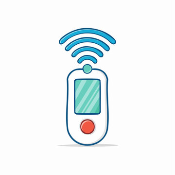 Remote Control with Wi-Fi Signal Icon