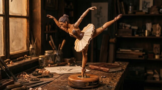 Ballerina in wooden