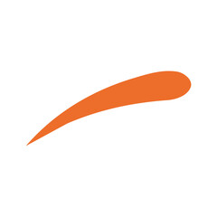 Naklejka premium Abstract orange swoosh shape design element