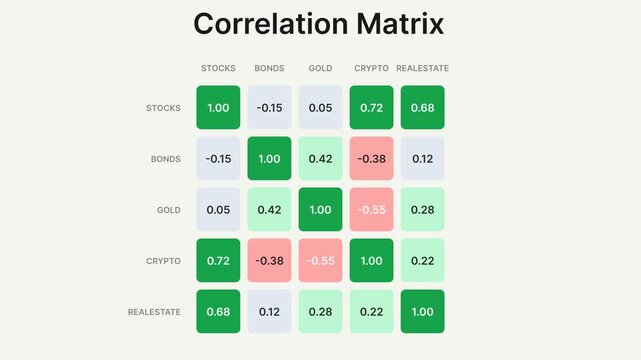 Correlation Matrix Visualizing Financial Investment Assets