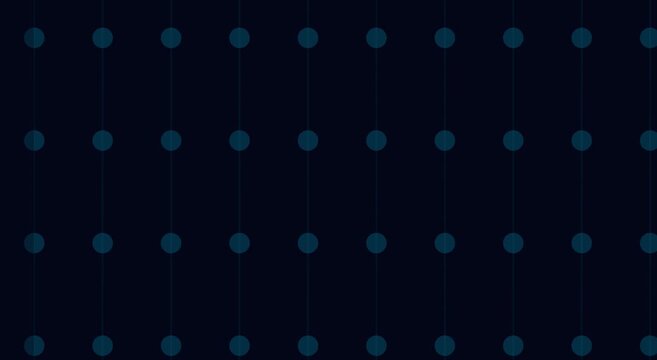 Futuristic digital grid background, glowing blue dots on dark navy texture, abstract technology pattern for corporate presentations and data visualization