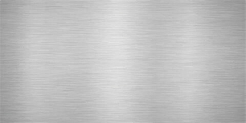 Fototapeta premium A shiny silver brushed metal texture features a seamless stainless steel plate pattern with an industrial grey metallic surface reflection, creating a sleek aluminum material backdrop