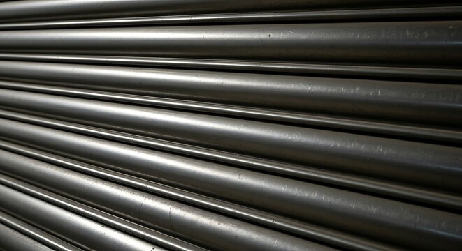Metallic parallel bars, metallic sheen, horizontal lines