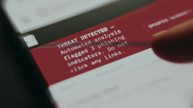 Automated system has detected a phishing attempt