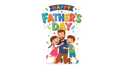 Obraz premium Father's Day Warmth: A heartwarming illustration captures the essence of Father's Day.