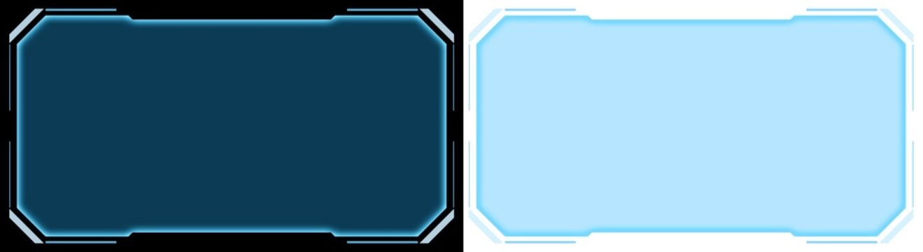 Interface futuristic glowing HUD frame panel technology user interface border display element design